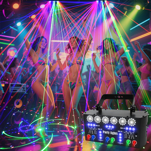 Stocks locales 27 Eyes Stage Light Dj Laser Light Rgb Beam Ravelight Control remoto Sonido activado para Weeding Show Events Club - Product Image 1