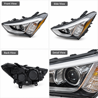 Phare LED pour Hyundai Santa Fe IX45 2013, ensemble de phares, réflecteur jaune, OEM 92101-2W110, pièces de carrosserie automobile