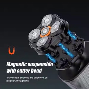 Rasoir Électrique Rotatif 5-en-1 Étanche IPX7, Lame Magnétique Rechargeable Sans Fil, Tondeuse Corporelle pour Crâne et Zones Intimes - Product Image 2