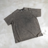 T-shirts vierges 100 % coton en gros, personnalisables avec logo sérigraphié, écologiques, effet vieilli délavé à la pierre, style vintage, pour hommes et unisexe