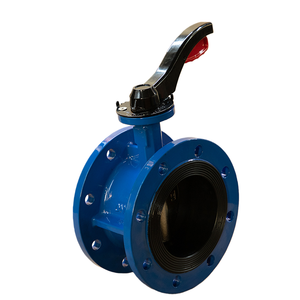 صمام فراشة ذو ذراع مشفه من الحديد الزهر المرن بختم ناعم صناعي Dn125 من مصنع صيني - Product Image 4