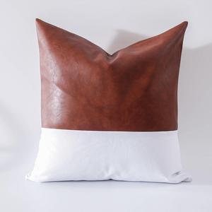 Bắc Âu Thiết Kế Đơn Giản 45X45Cm Trang Chủ Sofa Trang Trí Đệm Bao Da PU Khâu Ném Vỏ Gối - Product Image 2