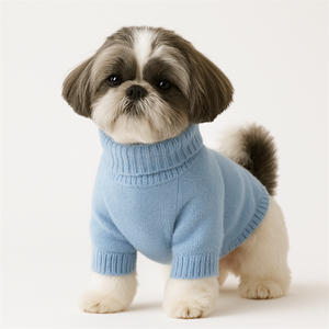 고급 100% 메리노 울 내구성 좋은 소형견 수컷 강아지용 스웨터, 맞춤 제작 화이트 겨울 크리스마스 애견 의류 - Product Image 5