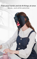 Masque de luminothérapie LED portable multicolore à lumière rouge avec 68 LED pour le visage