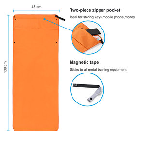 Custom Label Microfiber Gym Anti-Slip Embroidered Sports Towel for Adults Woven Technics - Product Image 3