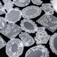 20 autocollants par paquet, série Gentle Lace, style français légèrement rétro, matériaux DIY