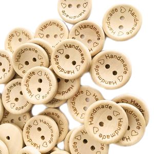 100pcs Wooden Handmade Buttons Assorted Wooden Sewing Buttons for Crafts <b>Scrapbooking</b> or Sewing and DIY Craft - Product Image 1