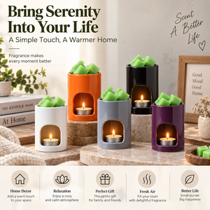 Modern Minimalist Ceramic Essential Oil Burner Cylinder Aromatherapy Fragrance Diffuser Porcelain <strong>Wax</strong> <strong>Melt</strong> <strong>Warmer</strong> for Home Decor - Product Image 3