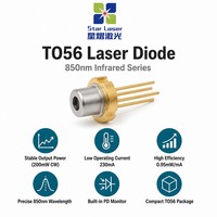Diode laser infrarouge UOC U-LD-85B061Ap 850nm 200mW TO-18 5.6mm monomode avec moniteur PD pour détection 3D