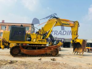 VENTE FLASH Excavatrice hydraulique Komatsu PC800 80 tonnes Bon état Moteur diesel Pompe hydraulique Lisse Prête pour les projets - Product Image 6