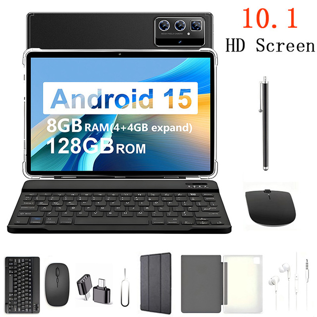 Hot Selling 10.1-Inch Android Tab Quad Core Tablet PC 5g Wifi Tablet Android 14 Qcta Core Ram 8gb Rom 128gb Tablet with Keyboard