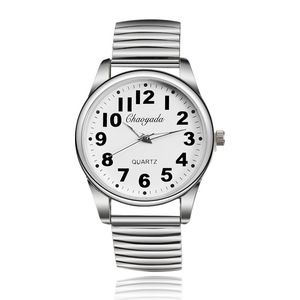 Reloj de Cuarzo Redondo de Acero Inoxidable para Hombre, Esfera Analógica con Números Arábigos, Diseño Minimalista, 38 mm, Cierre Plegable - Product Image 5