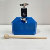 Plastic Cow Bell and Square Clapper Shelf Percussion Instrument Durable Teaching Aid Set