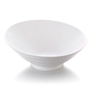 Ciotola per zuppa di miscelazione inclinata bianca infrangibile grande ristorante Hotel 100% melamina - Product Image 1