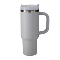Gobelet isotherme personnalisable en acier inoxydable couleur macaron avec paille et poignée LED pour boire directement lors de fêtes