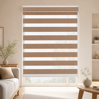 Persianas Enrollables Versátiles Manuales con Protección UV, Semitransparentes, Doble Función Día/Noche, Tipo Zebra, para Ventanas de Dormitorios y Hoteles