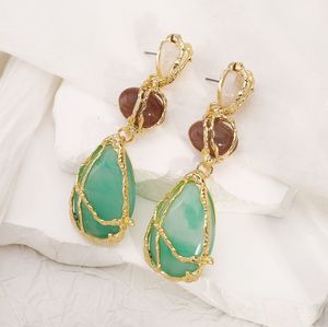 <span class=keywords><strong>Orecchini</strong></span> Pendenti in Resina Dorata a Goccia d'Acqua, Geometrici, di Lusso, Personalizzati, in Acrilico e Lega per Donne - Product Image 5