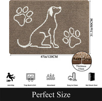 Tapis d'entrée personnalisé Tapis d'intérieur absorbant antidérapant pour trappeur de boue Tapis de porte lavable à profil bas pour chien