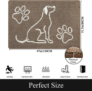<span class=keywords><strong>Tapis</strong></span> <span class=keywords><strong>d</strong></span>'<span class=keywords><strong>entrée</strong></span> personnalisé <span class=keywords><strong>Tapis</strong></span> <span class=keywords><strong>d</strong></span>'intérieur <span class=keywords><strong>absorbant</strong></span> antidérapant pour trappeur de boue <span class=keywords><strong>Tapis</strong></span> de porte lavable à profil bas pour <span class=keywords><strong>chien</strong></span> - Product Image 2