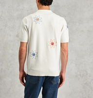 Pull polo d'été boutonné à manches courtes en coton mélangé brodé pour hommes, pull d'usine en vente de gros