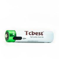 Baterai Lithium AA AAA 1.5V Isi Ulang Port USB C Tipe C untuk Mainan Switch