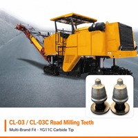 Pointes de fraisage d'asphalte CLbits CL06/20 pour décapeuse de chaussée, pointe en carbure de tungstène, OEM 2608, pièces de machines de construction