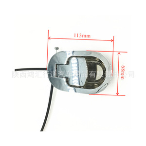 Poignée de meuble avec cordon de tirage, interrupteur rond en alliage d'aluminium chromé brillant, design moderne pour armoire - Product Image 3