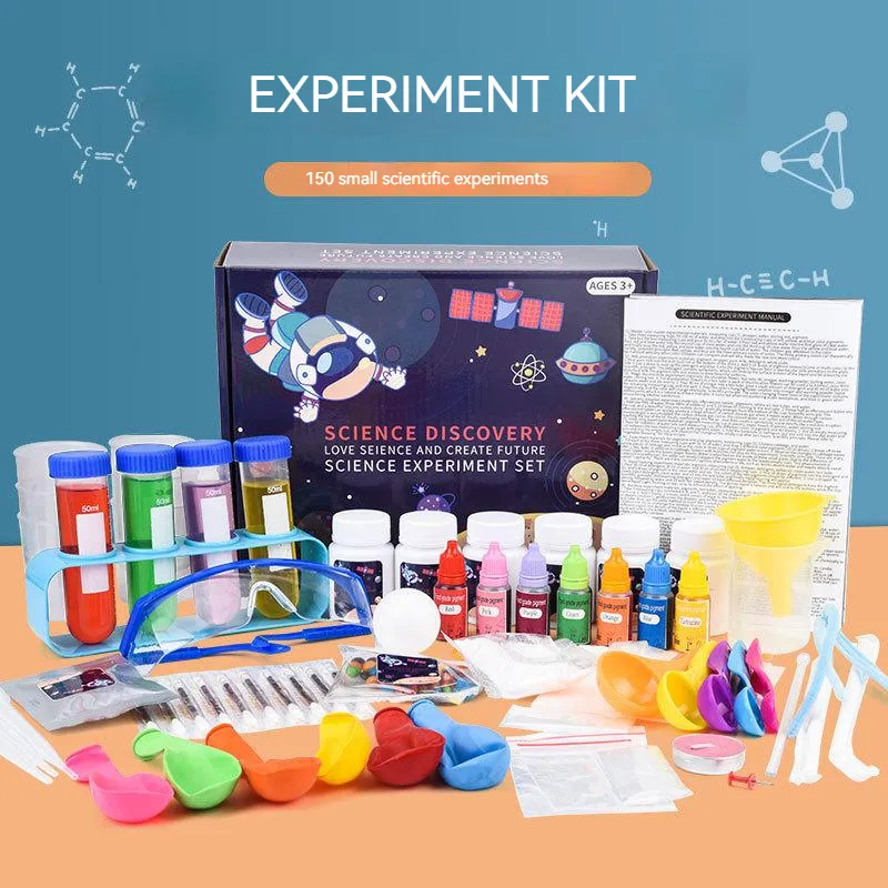 STEM 150 Different Scientific Experiments Handmade Invent Rainbow Erupting Volcanos Learning Chemistry Knowledge Science Toys