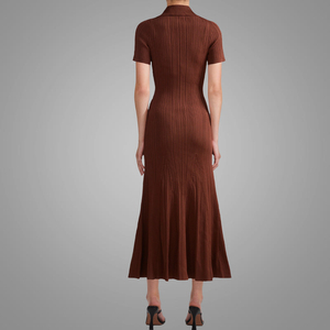 Modesto vestito aderente in maglia semplice stile semplice manica lunga <span class=keywords><strong>abbigliamento</strong></span> donna abiti maglione invernale <span class=keywords><strong>Online</strong></span> - Product Image 4