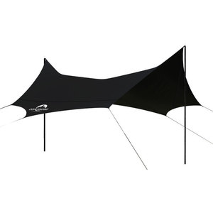 Outdoor black vinyl tarpaulin <b>canopy</b> camping <b>tent</b>, portable camping <b>tent</b>, rainproof and sunproof black vinyl coating, wholesale. - Product Image 2