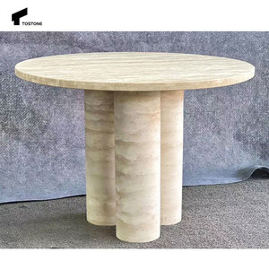 Tostone prezzo scontato soggiorno mobili rotondo travertino naturale tavolino <span class=keywords><strong>da</strong></span> caffè per casa Villa soggiorno arredamento d'interni - Product Image 6