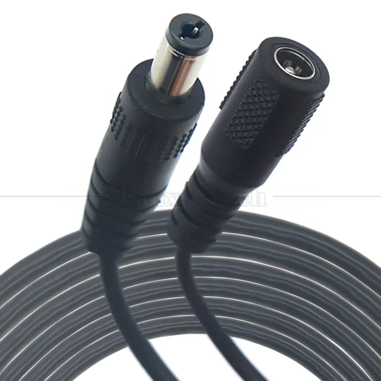 High Quality Male to Female 5.5x2.1mm Barrel Jack DC Power Extension Cable for CCTV Camera