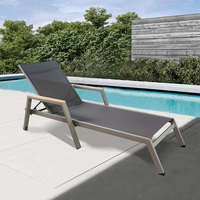 Chaise longue Steckable en aluminium pour la plage au bord de la piscine Lit de soleil Pool Resort Daybed Outdoor Sun Lounger