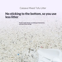 Litière pour chat à base de plantes, mélange de manioc et de tofu, biodégradable, faible teneur en poussière, contrôle des odeurs, litière mixte pour animaux de compagnie