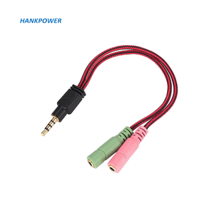 Giắc Cắm AUX Âm Thanh Nổi 3.5Mm <span class=keywords><strong>1</strong></span> Đầu Cái Thành <span class=keywords><strong>2</strong></span> Đầu Đực Bộ Chia Tai Nghe Micro Bộ Chuyển Đổi Cáp Bện Âm Thanh - Product Image 5