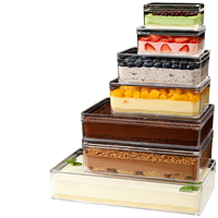 Boîte à tiramisu transparente en PS, conteneur alimentaire en plastique de qualité alimentaire, emballage rectangulaire pour gâteau, boîte cadeau 37 x 20 x 7,2 cm