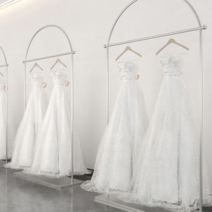 <span class=keywords><strong>Tienda</strong></span> de boutique nupcial, bastidores de ropa bonitos de alta resistencia y soporte de ropa, estante de exhibición de vestido de boda para colgar ropa - Product Image 5