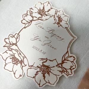 Biglietti d'Auguri di Lusso Personalizzati con Stampa Tipografica, Inviti Matrimoniali con Buste - Carta Speciale - Product Image 5
