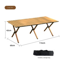 Ensemble de table et chaises pliantes en acier à haute teneur en carbone, ultra-léger, portable, pour le camping, la salle à manger, les voyages en voiture, les pique-niques, le glamping