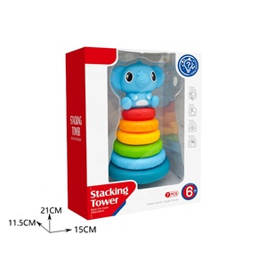 Jacko Toys Blocs de construction éducatifs en vinyle éléphant Ensemble de blocs de jouets pour bébé - Product Image 2