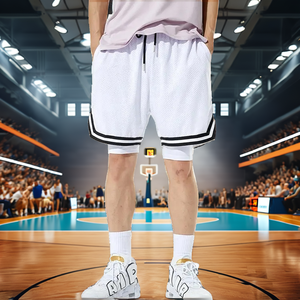 Unisex # 5 Pantalones Cortos de Baloncesto Universitario Acuff Jr. Cosidos, Transpirables, con Cuello en V, 100% Poliéster, Antibacterianos, con Cierre de Botones - Product Image 2