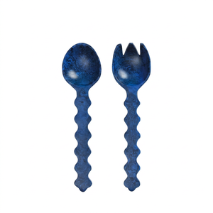 Juego de Servidores de Ensalada Azules de Resina Epoxi Ecológica Americana, Diseño de Última Generación, Artesanía de Alta Calidad, para Cocina y Hogar, 11 Piezas - Product Image 1