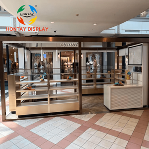 Chiosco su misura dell'esposizione dei gioielli dei materiali di legno di vetro del chiosco dei gioielli del centro commerciale con il contatore dell'esposizione - Product Image 6