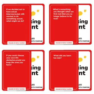 Nouvelles cartes de conversation interactives écologiques pour 50 couples Cartes d'interaction à sujet interactives amusantes en plastique - Product Image 2