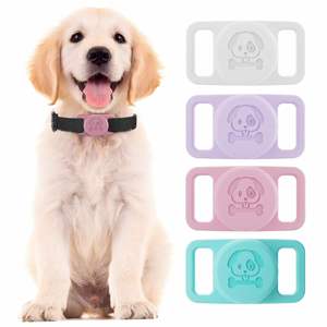 Waterproof Silicone Round Pet <b>Tracker</b> Holder Wristband, <b>Dog</b> <b>Collar</b> Secure Case Compatible with AirTag - Product Image 2