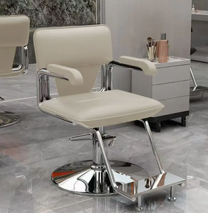 Sillón de Barbería Reclinable Ajustable K con Asiento de Cuero, Rotación de 360 Grados, Mueble Hidráulico Profesional para Salón - Product Image 3