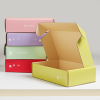 Benutzer definierte Logo Wellpappe Mailer Geschenk box Recycelbare bunte Falt karton Verpackung Papier Schuhe Boxen