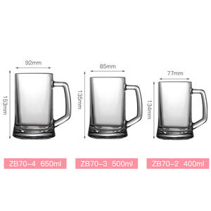 Vaso de Jugo de Vidrio Transparente con Logotipo Personalizado a Precio Económico, Vaso de Cerveza Artesanal, Jarra de Cerveza de Múnich - Product Image 4