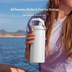 Bouteille d'eau <span class=keywords><strong>isotherme</strong></span> Ice <span class=keywords><strong>King</strong></span> en acier inoxydable 304, forme cola, 1L, double paroi sous vide, avec poignée, isolation thermique 24-36 heures - Product Image 3
