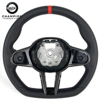 Roda kemudi kulit serat karbon kustom, untuk BMW G87 G80 G01 G02 G05 G18 G06 G42 G20 G22 G23 G26 G30 M2 M3 M4 X3 X4 X5